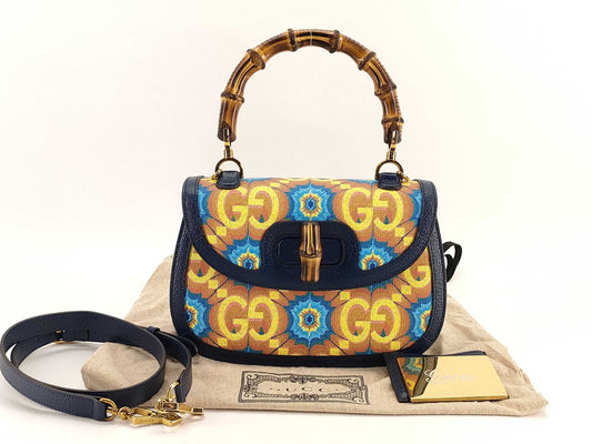 GUCCI Bamboo Gucci Hand Shoulder Bag Handbag