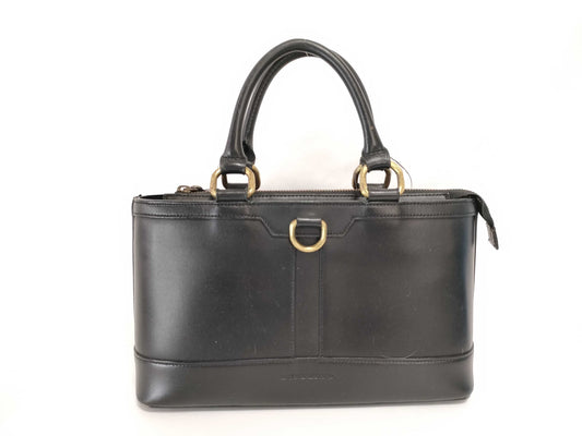 BURBERRY Black Leather Handbag Z6129 Handbag
