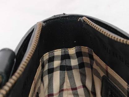 BURBERRY Black Leather Handbag Z6129 Handbag