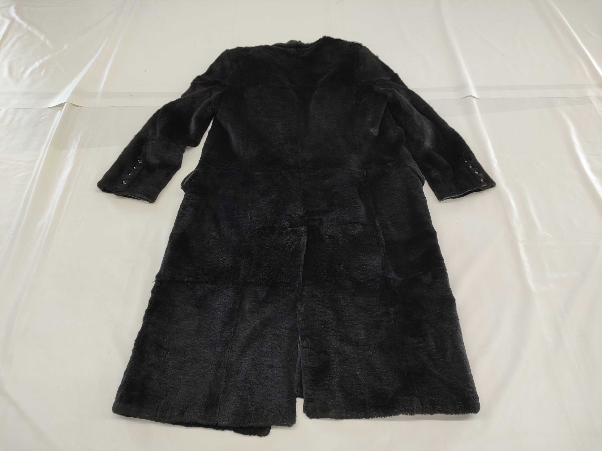 Salvatore Ferragamo Ferragamo Lapin Rabbit Fur Long Coat Size 42