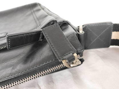 BALLY Leather Trainspotting Shoulder Bag, Black