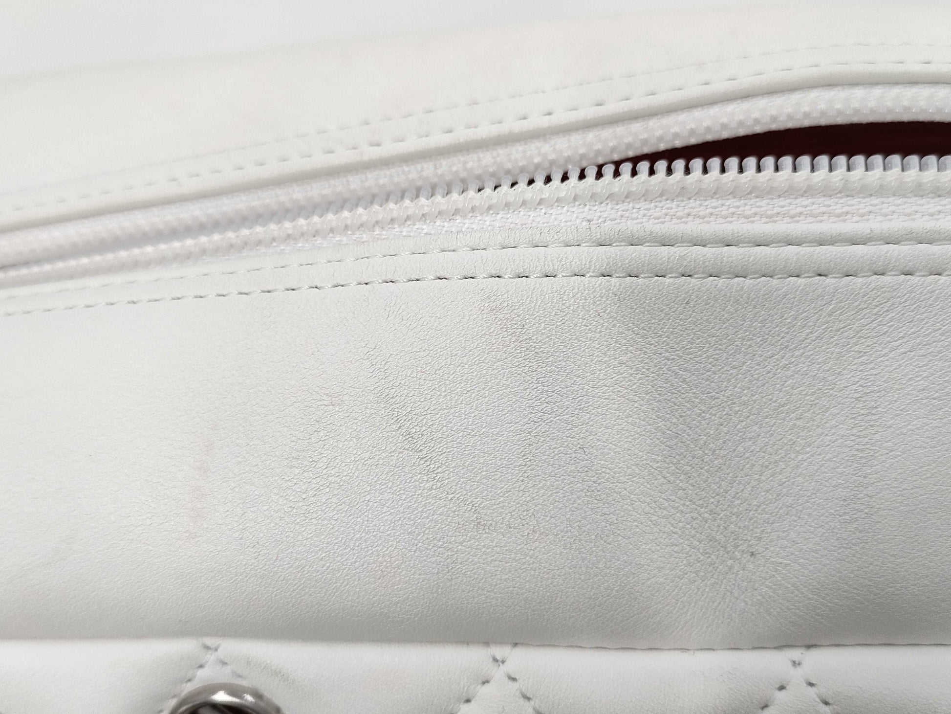 CHANEL Cambon Line White Bag Warranty 9848691 Handbag