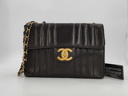 CHANEL Mademoiselle Lambskin Black Shoulder Bag