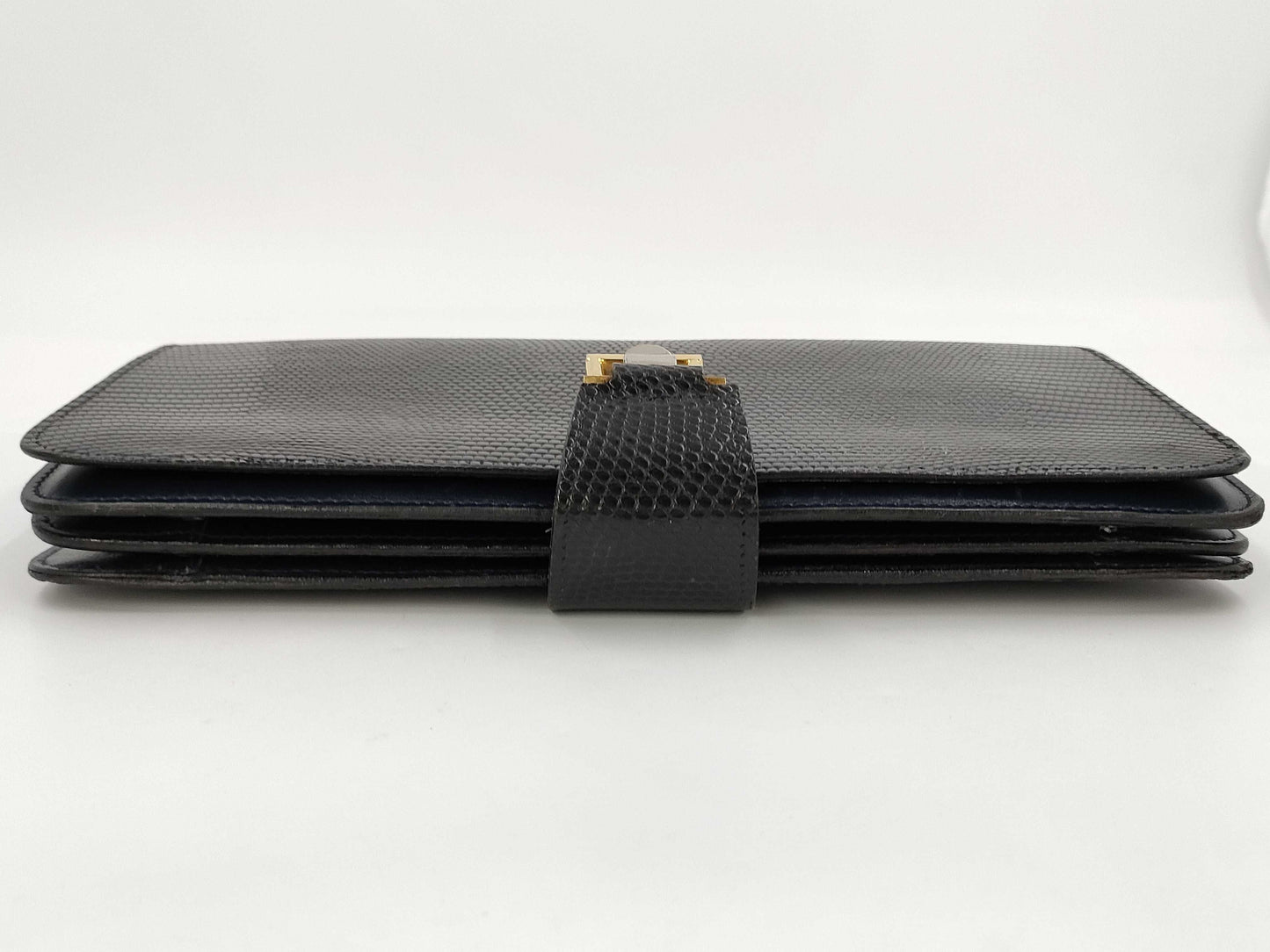GUCCI Lizard Shoulder Bag with Hook and Loop Closure