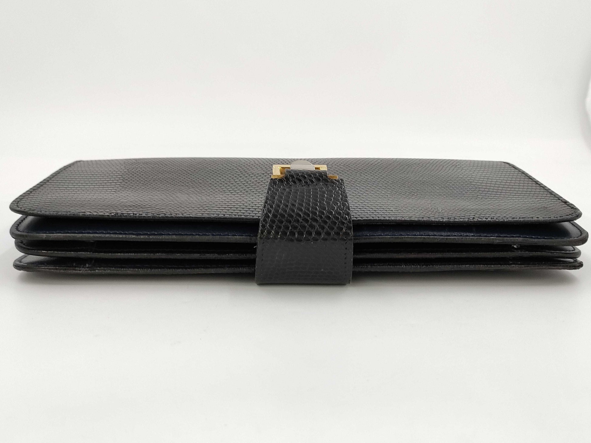 GUCCI Lizard Shoulder Bag with Hook and Loop Closure
