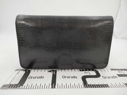 GUCCI Lizard Shoulder Bag with Hook and Loop Closure