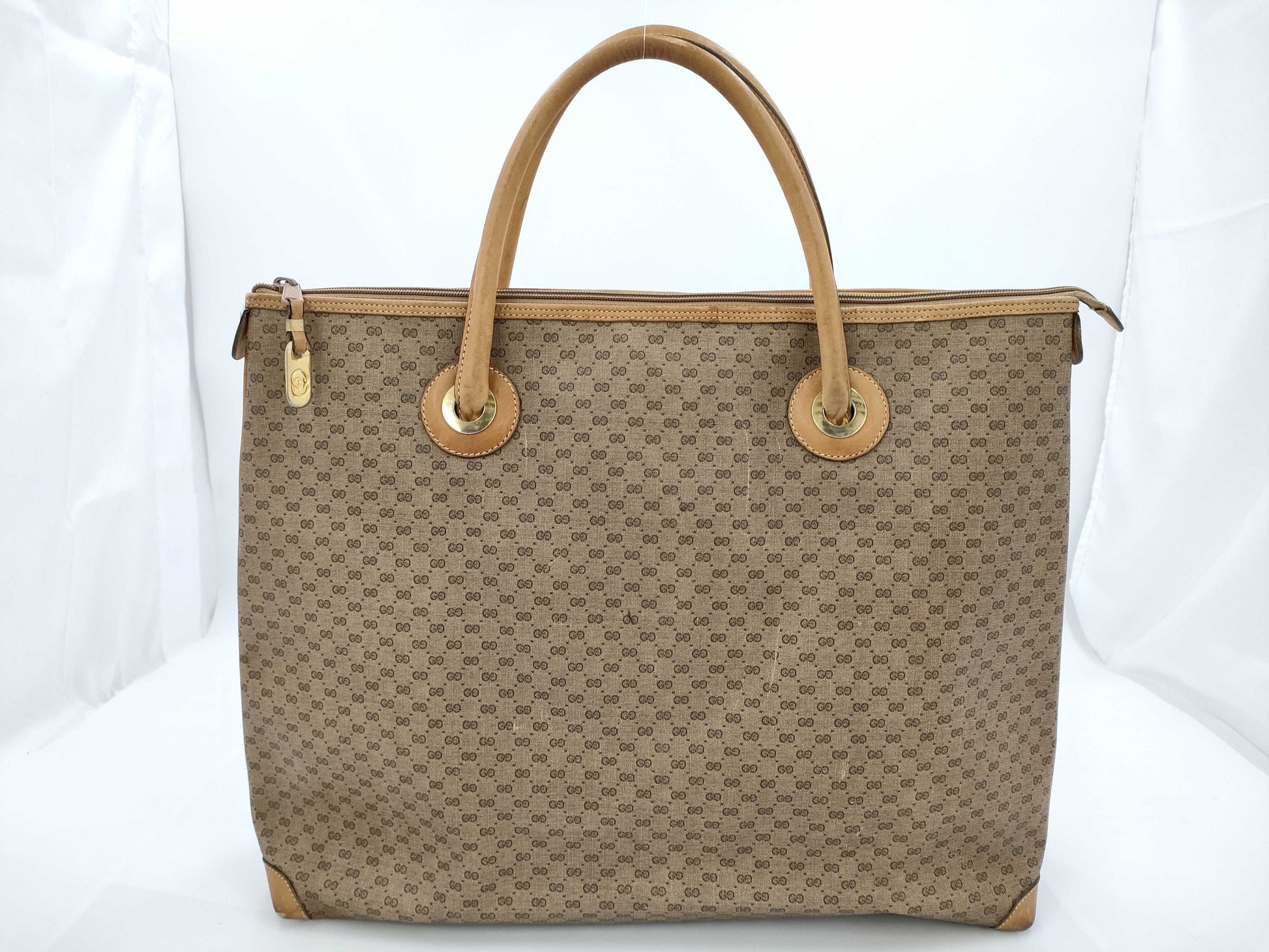 GUCCI Micro GG Brown Tote Bag