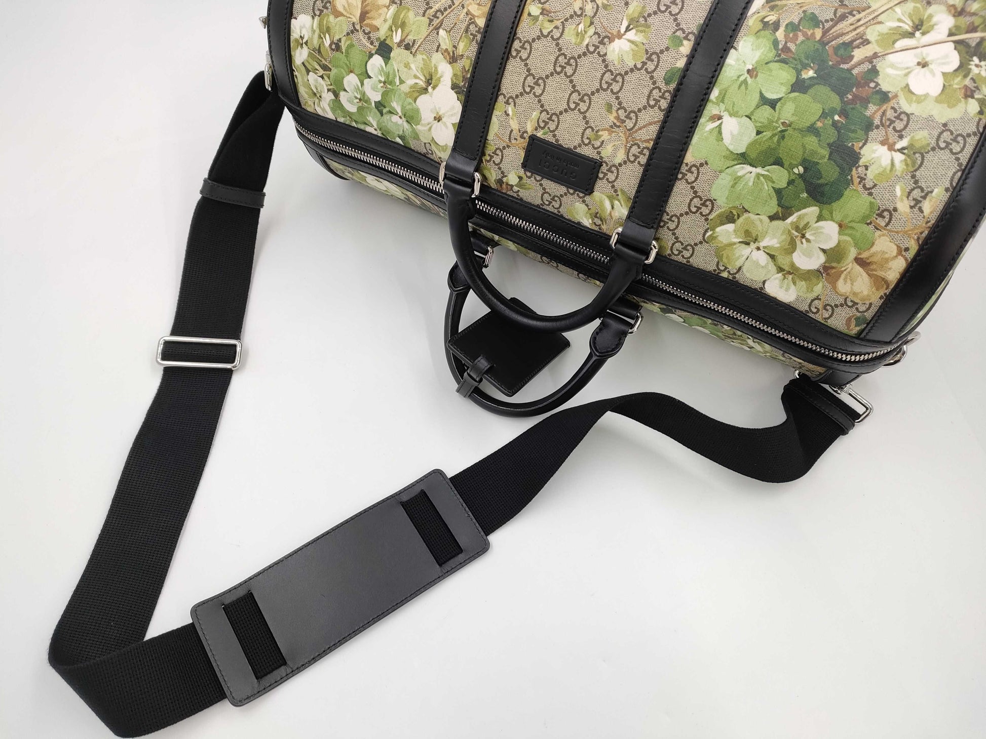 GUCCI GUCCI406380 Boston Bag Beige x Black Bag