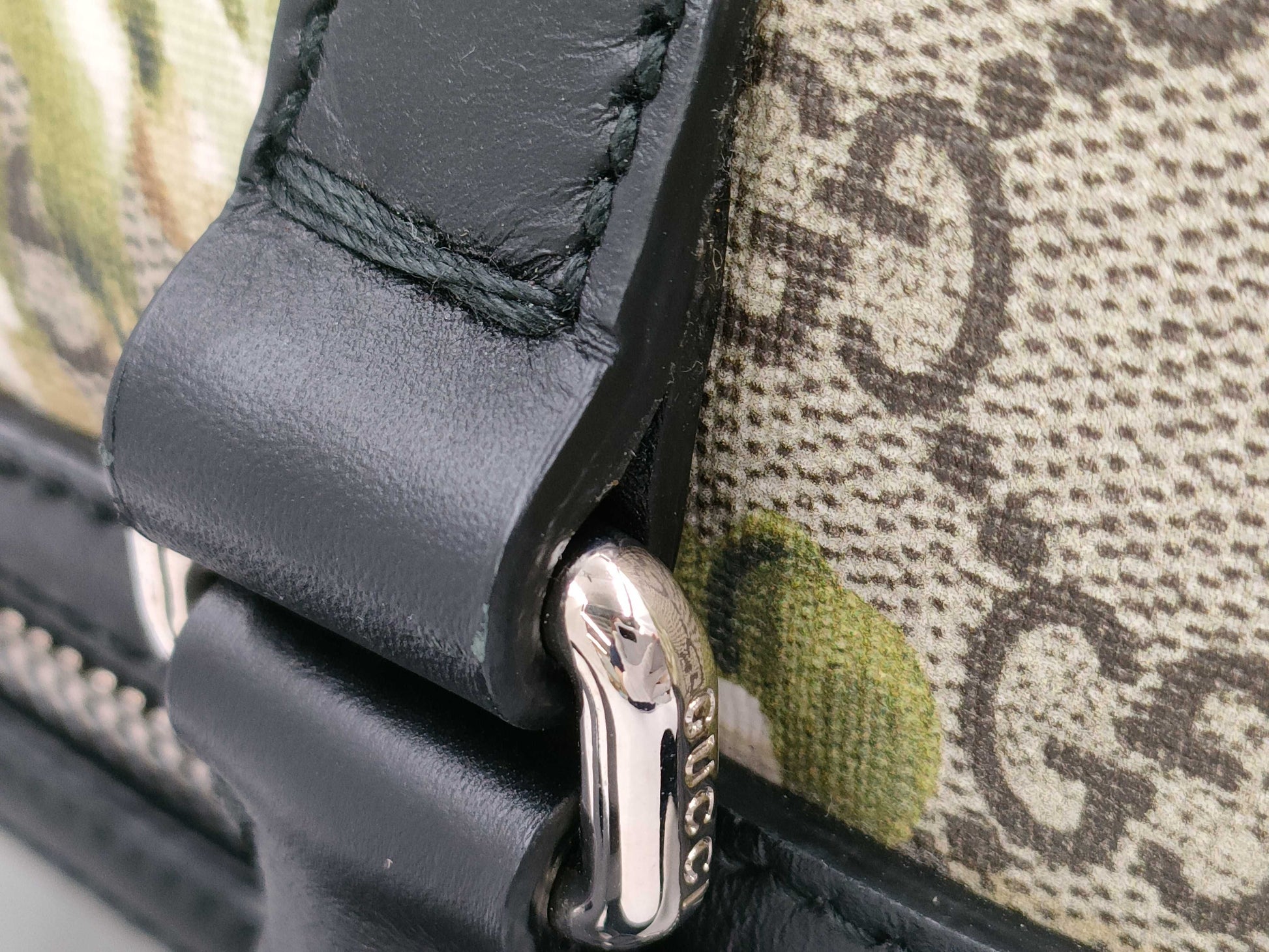 GUCCI GUCCI406380 Boston Bag Beige x Black Bag