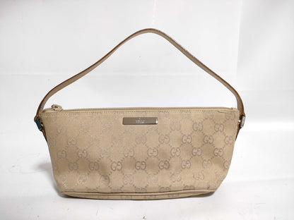 GUCCI GG Canvas Gucci GUCCI GG Canvas Beige Handbag Pouch Handbag