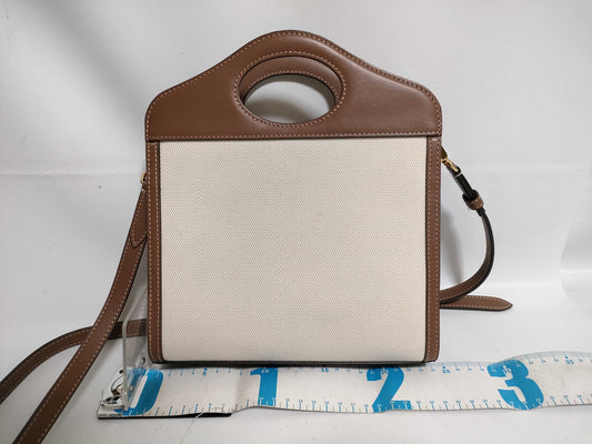 BURBERRY Mini Two-Tone 2-Way Handbag Shoulder Bag