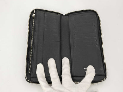 LOUIS VUITTON LV Damier Graphite Zippy Wallet Vertical N63095 Wallet