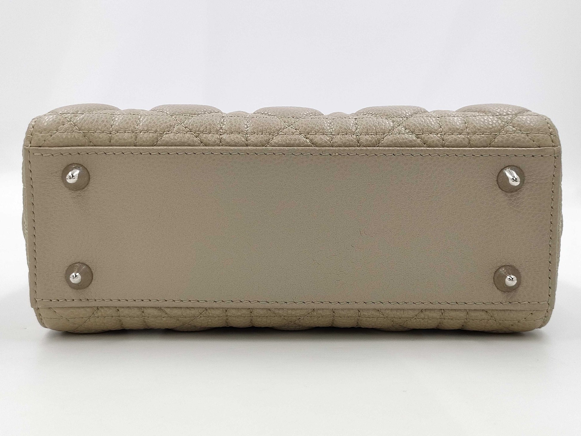 Dior Lady Dior Medium Handbag, Light Gray, with Silver Hardware and Scarf Mitzah, M0565PWRT15-MA-0242