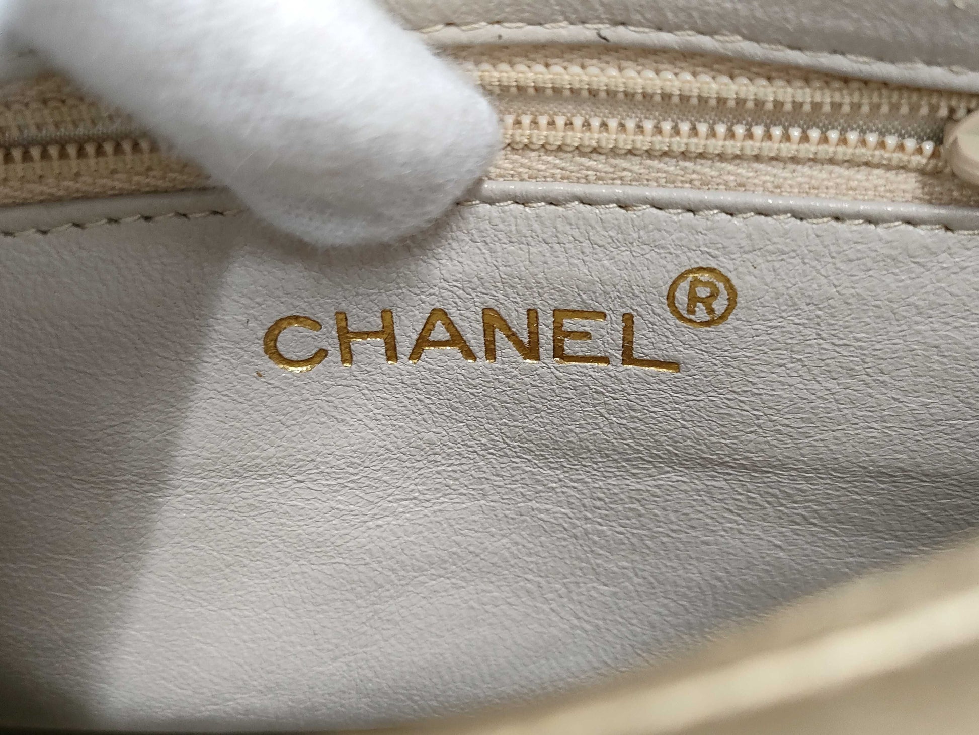 CHANEL Lamb V-Stitch Fringed Shoulder Bag with Seal