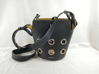 BURBERRY Leather Nova Check Shoulder Bag