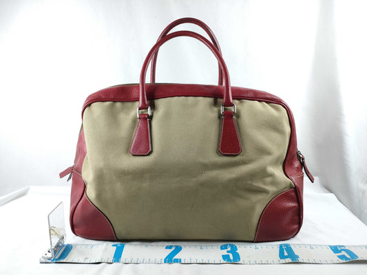PRADA Canvas x Saffiano Boston Bag Boston Bag