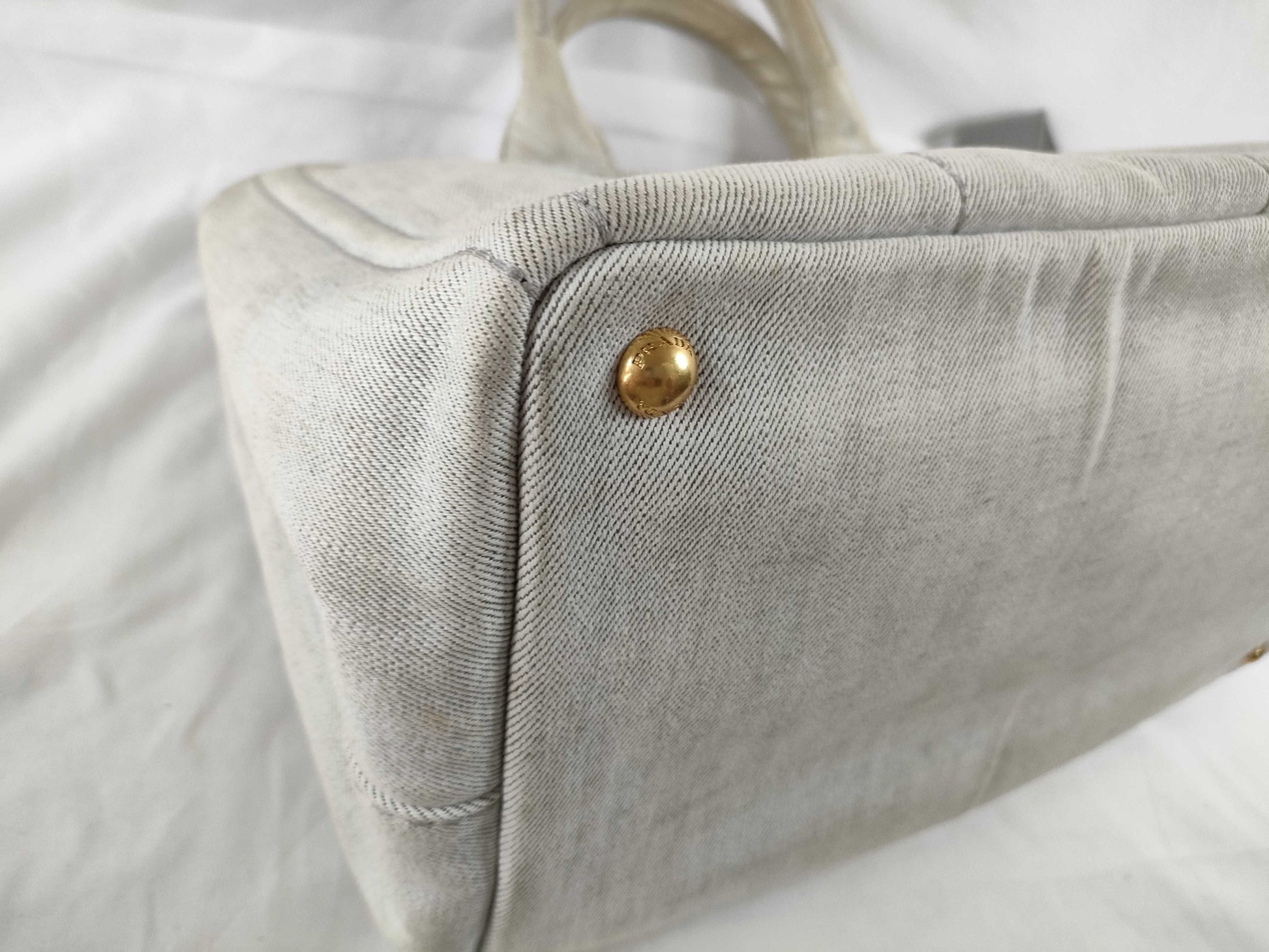 PRADA Canapa Tote Bag with Strap