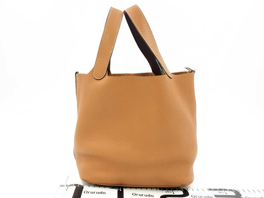 HERMES Picotin Lock Taurillon A Stamped Cadena & Key Dust Bag Handbag
