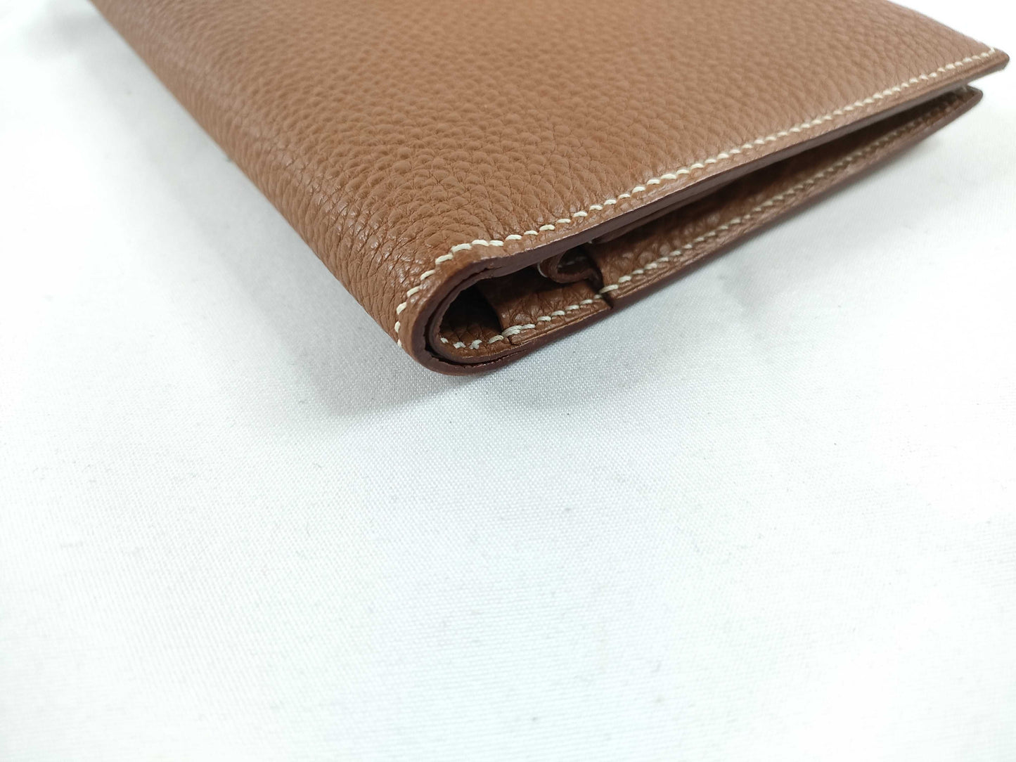 HERMES Leather Jura Wallet Engraved □E Wallet