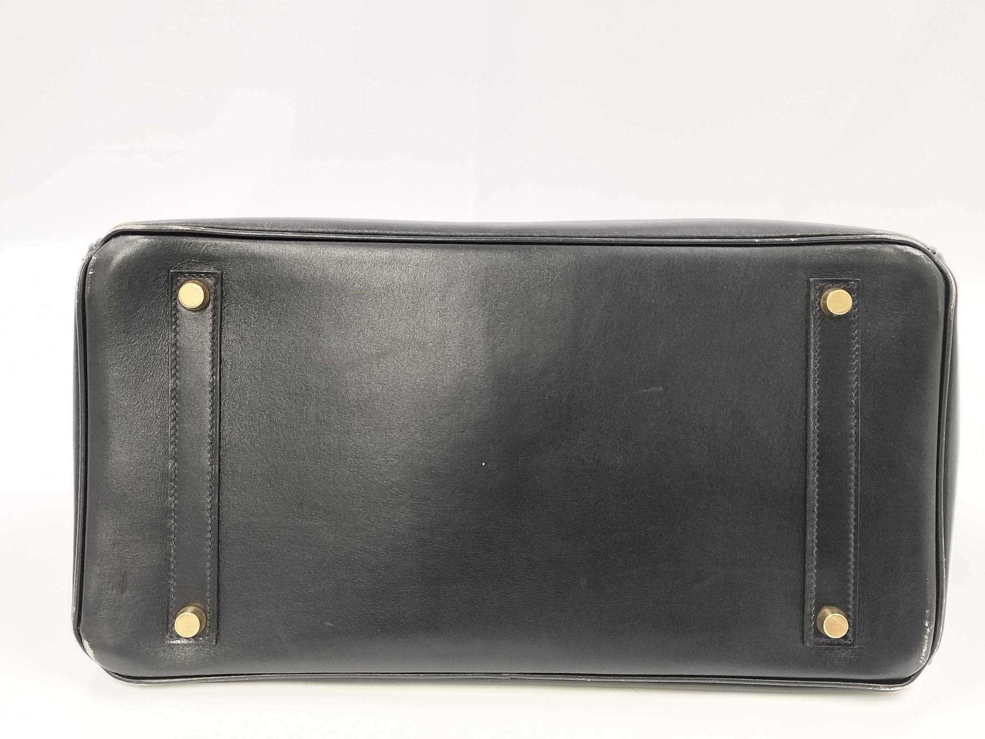 HERMES Birkin 35 □C Calfskin Black Handbag