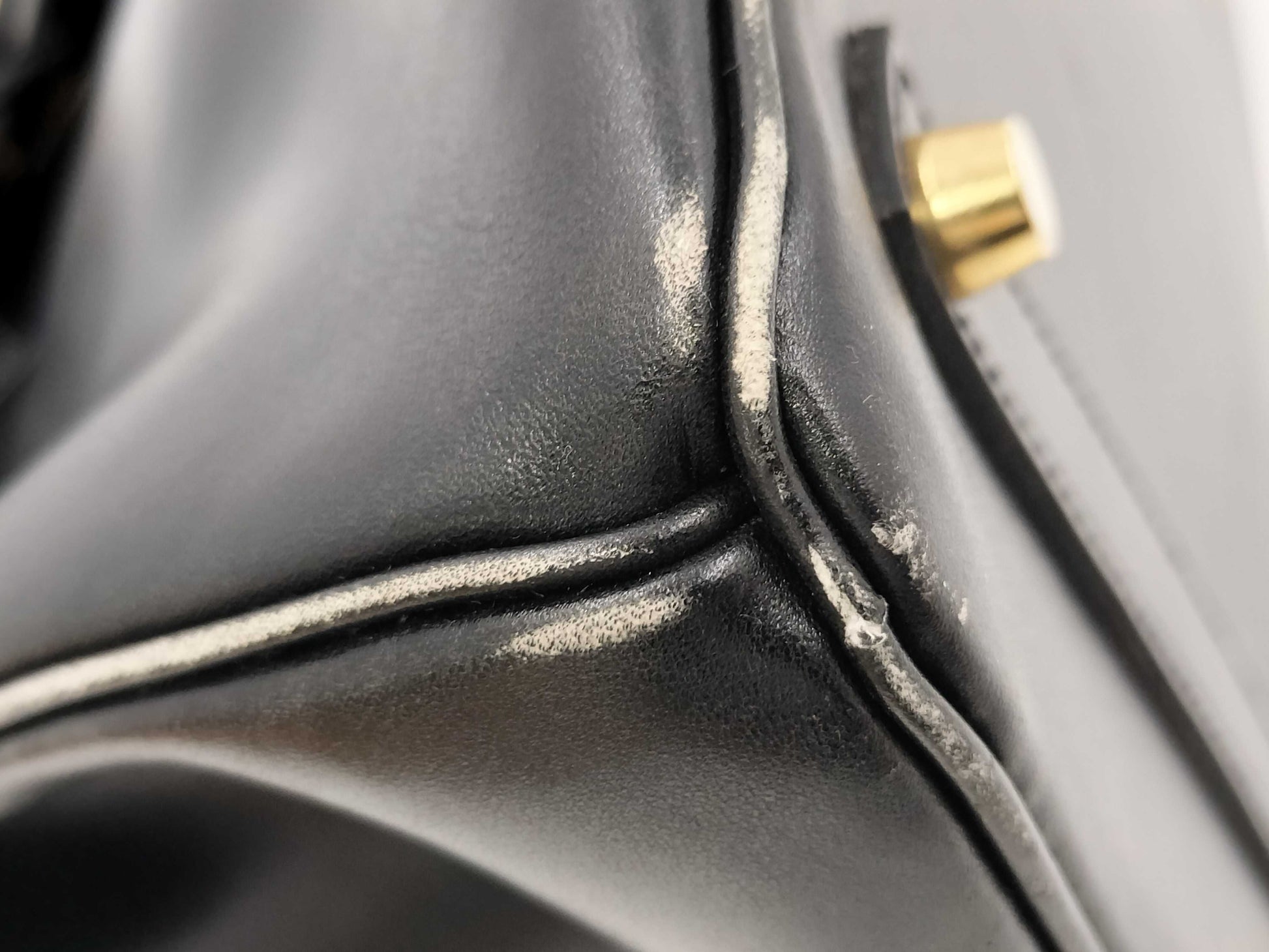 HERMES Birkin 35 □C Calfskin Black Handbag