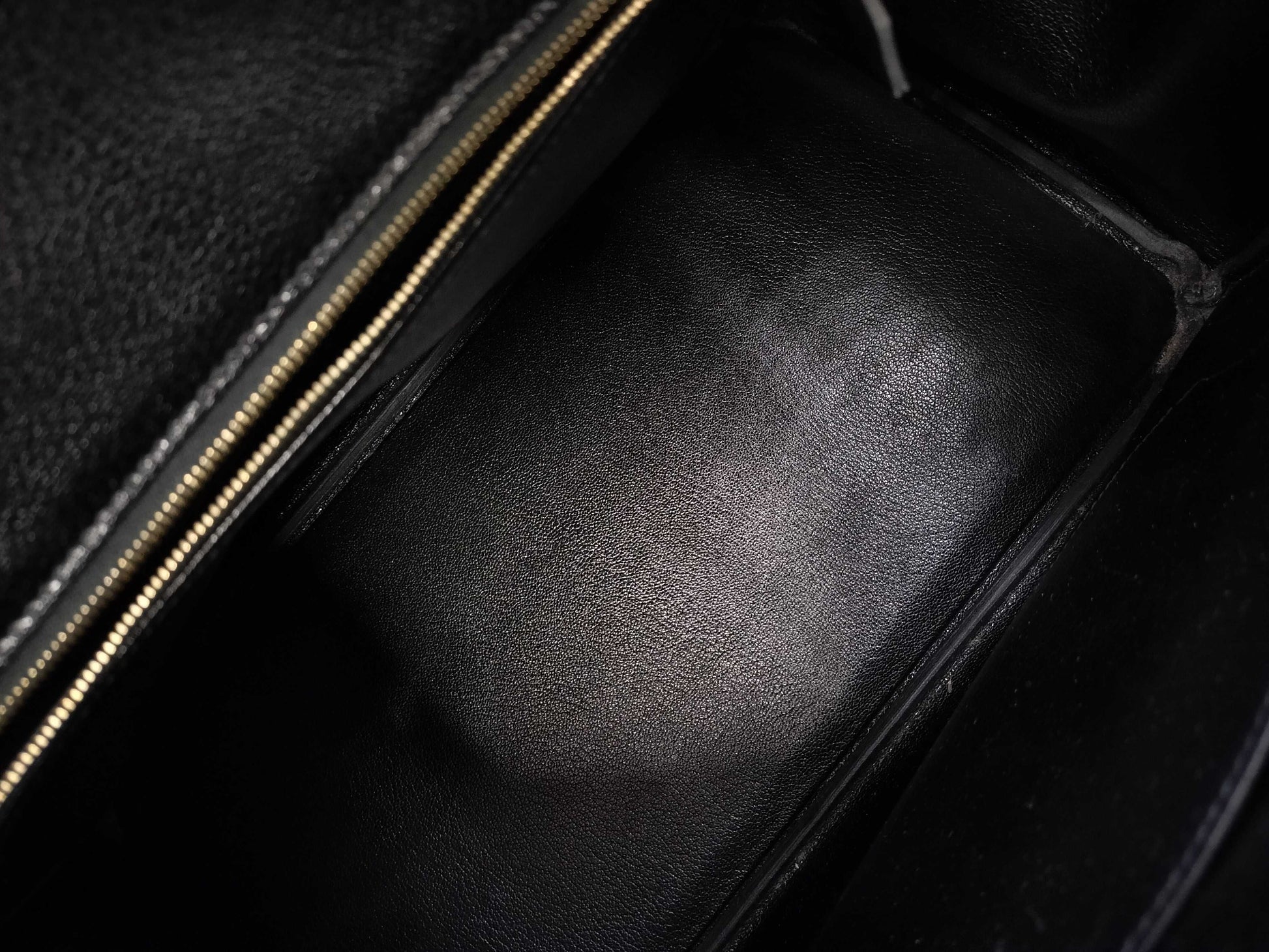 HERMES Birkin 35 □C Calfskin Black Handbag