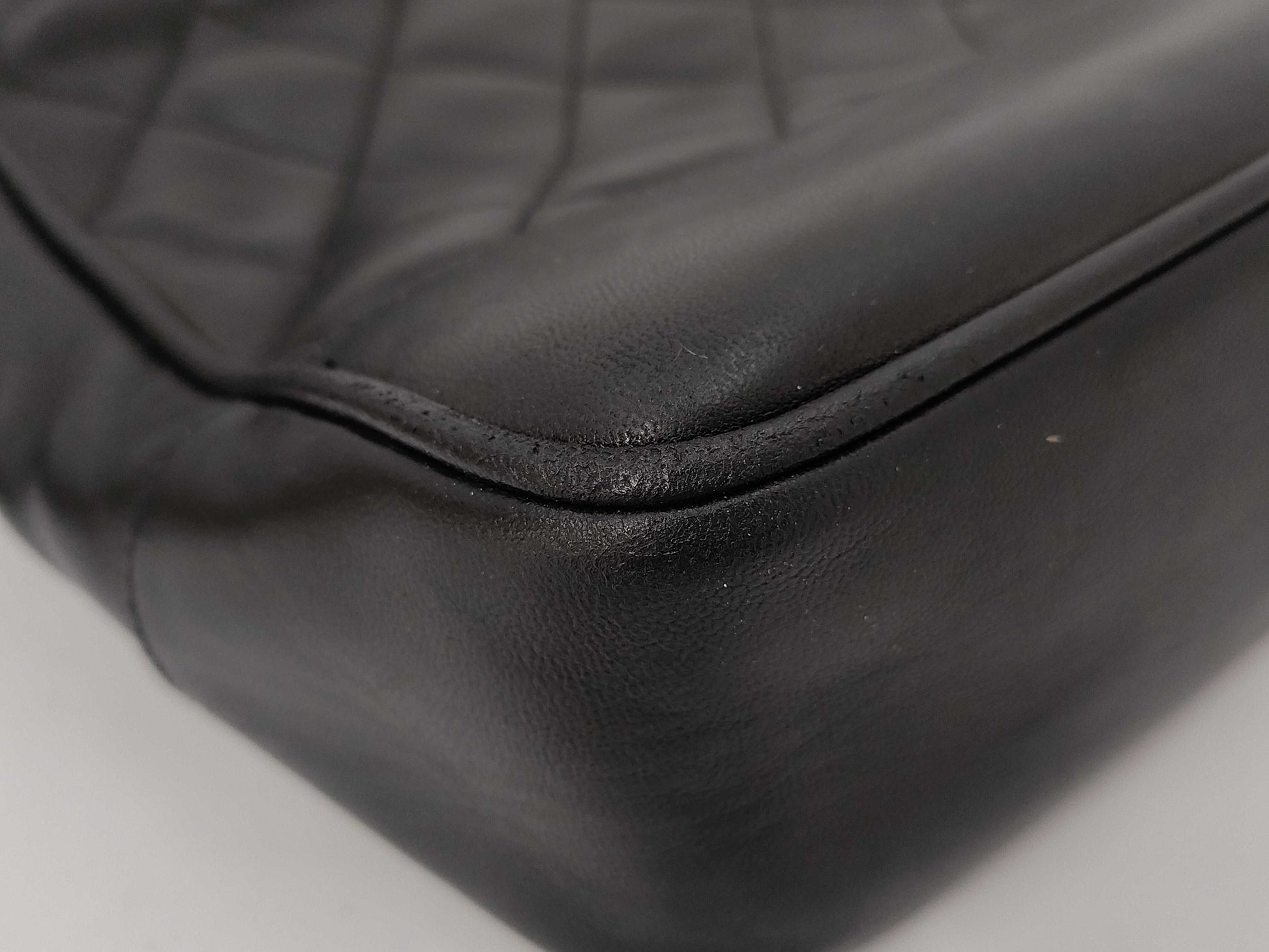 CHANEL Lambskin Matelasse Ball Charm Chain Shoulder Bag Black G Hardware Tote Bag