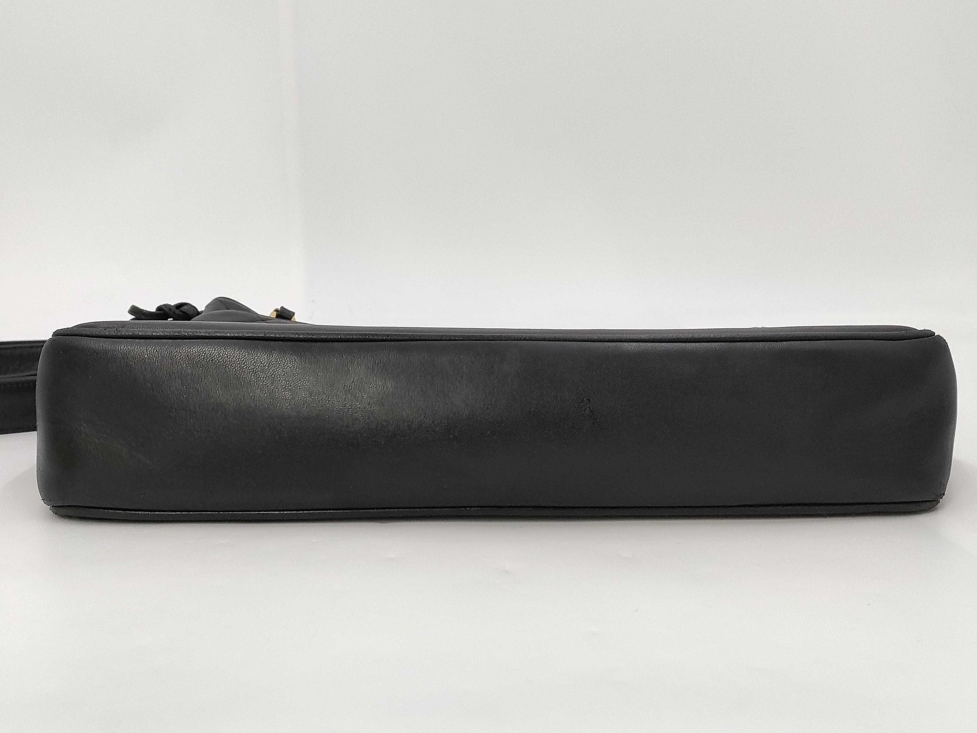 CHANEL Lambskin Matelasse Ball Charm Chain Shoulder Bag Black G Hardware Tote Bag