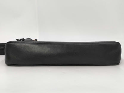 CHANEL Lambskin Matelasse Ball Charm Chain Shoulder Bag Black G Hardware Tote Bag