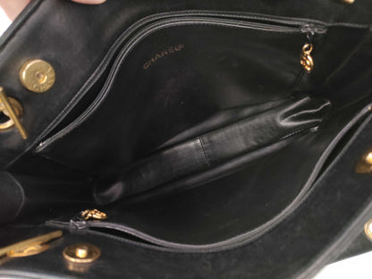 CHANEL Lambskin Matelasse Ball Charm Chain Shoulder Bag Black G Hardware Tote Bag