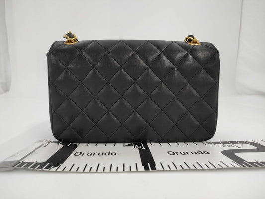 CHANEL Mini Matelasse Shoulder Bag, Black