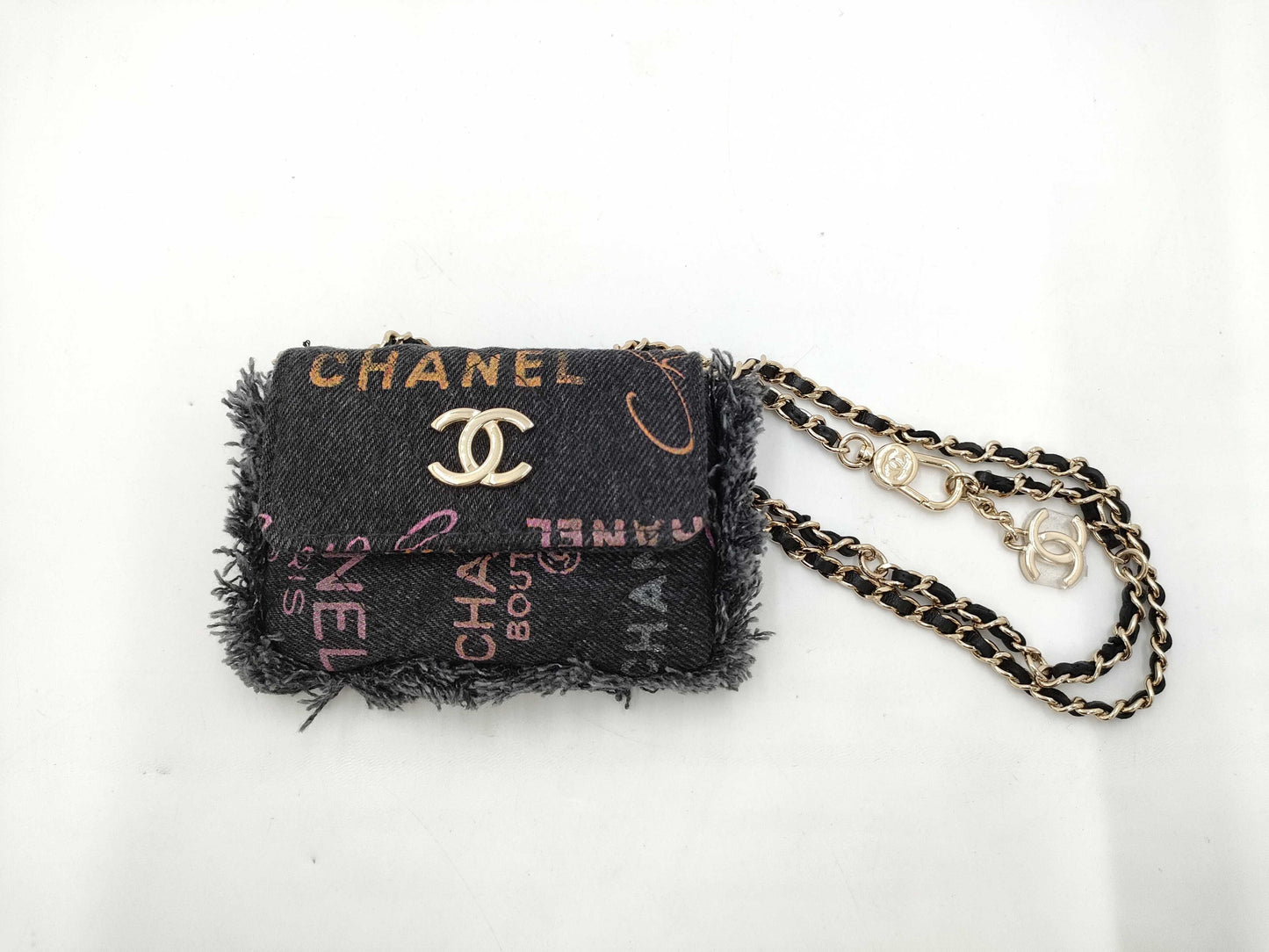 CHANEL Matelasse Denim Chain Shoulder Bag, 32 Series, with G Card