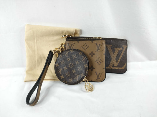 LOUIS VUITTON Louis Vuitton Monogram Wallet Set of 3 with Pouch