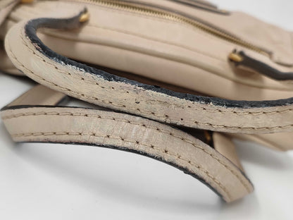 LOEWE Anagram Leather Beige Handbag