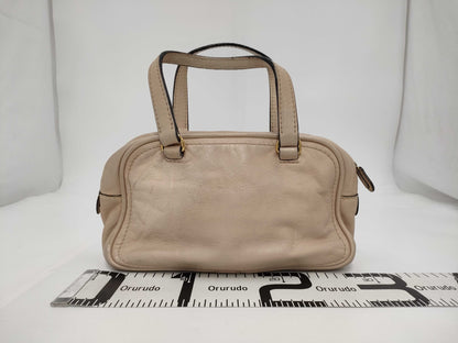LOEWE Anagram Leather Beige Handbag