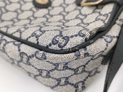 GUCCI Gucci Plus GG Plus PVC Navy Shoulder Bag
