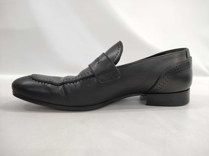 LOUIS VUITTON Louis Vuitton Loafers Leather Black LI0130 Business Shoes