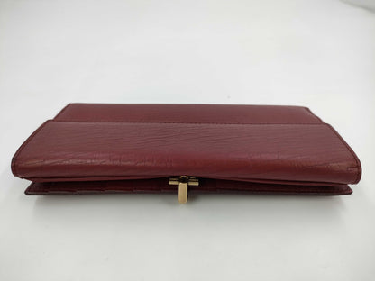 GUCCI Horsebit Long Wallet Leather Red 101602 Wallet