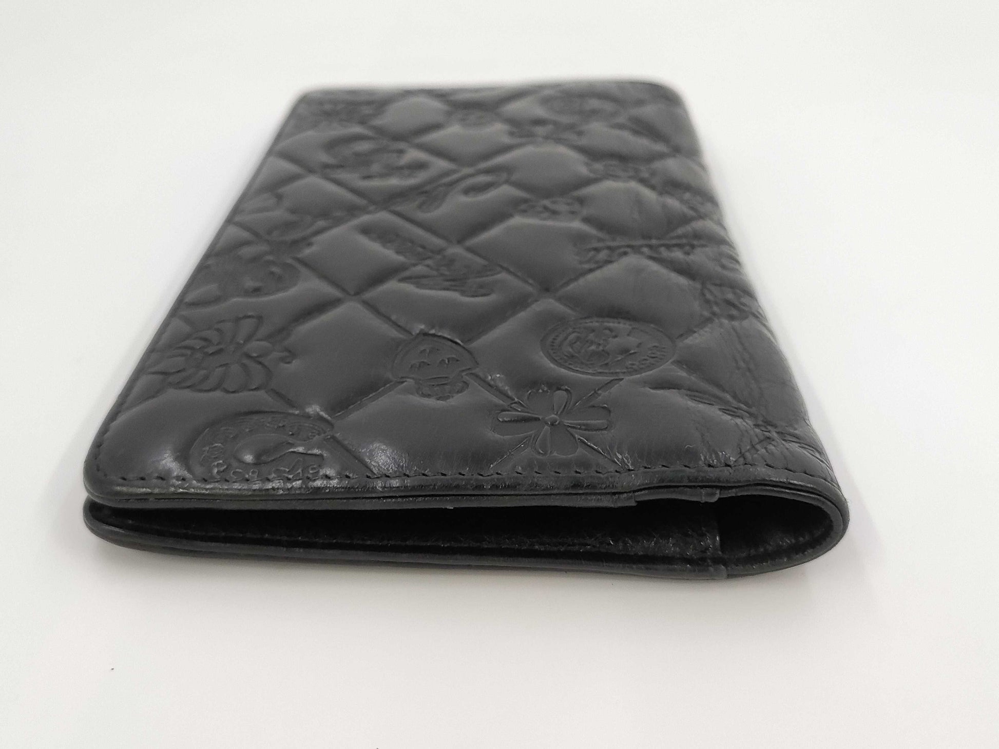 CHANEL Icon Long Wallet, Leather, Silver Hardware, Black, 14048561