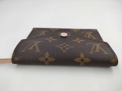 LOUIS VUITTON LOUIS VUITTON Louis Vuitton Monogram Portefeuille Victorine Rose Ballerine SF0149 Wallet