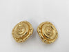 CHANEL Coco Mark Round Gold Yg Earrings