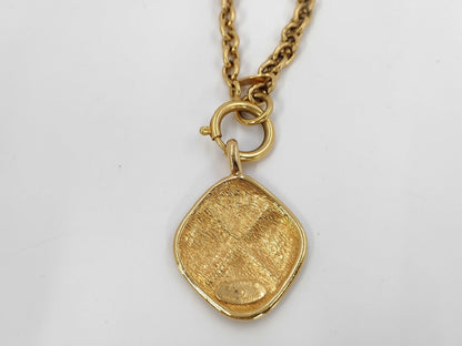 CHANEL Diamond-Shaped Gold NC Necklace