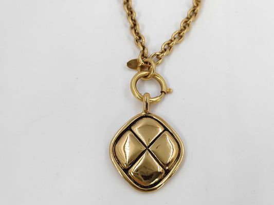CHANEL Diamond-Shaped Gold NC Necklace