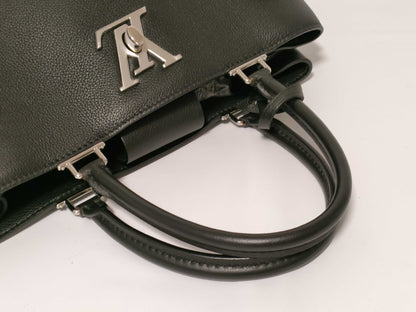 LOUIS VUITTON Lock Me Day Handbag Black Women's Handbag