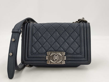 CHANEL Boy Chanel 20 Shoulder Bag Blue