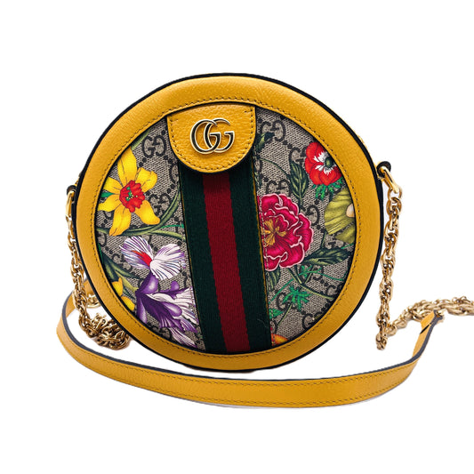GUCCI Gucci GG Supreme Floral Print Round Shoulder Bag Shoulder Bag