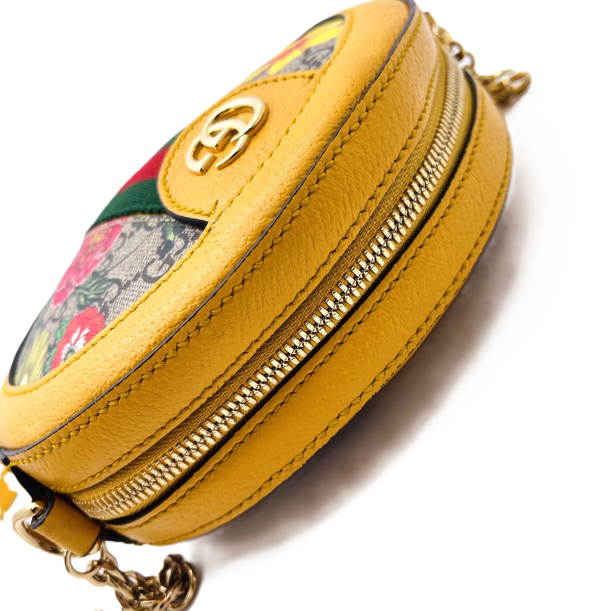 GUCCI Gucci GG Supreme Floral Print Round Shoulder Bag Shoulder Bag