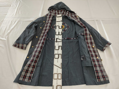 BURBERRY Nova Check Gold Button Hooded Coat