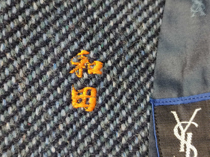 Yves Saint Laurent Tweed Tailored Jacket with YSL Logo Buttons