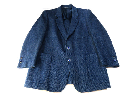 Yves Saint Laurent Tweed Tailored Jacket with YSL Logo Buttons